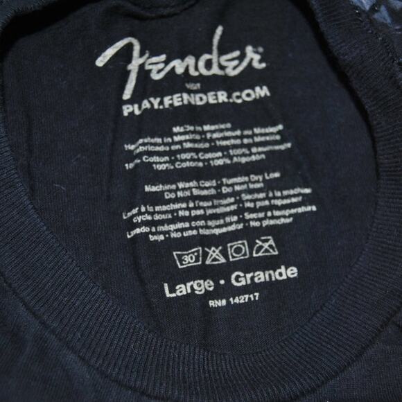 Fender Guitar Custom Shop Black Short Sleeve Shirt Large - Picture 7 of 7